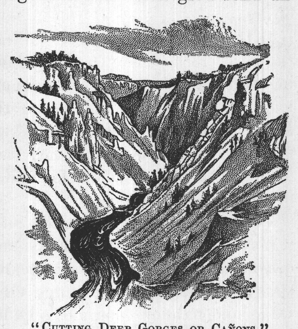 "CUTTING DEEP GORGES OR CAÑONS."
