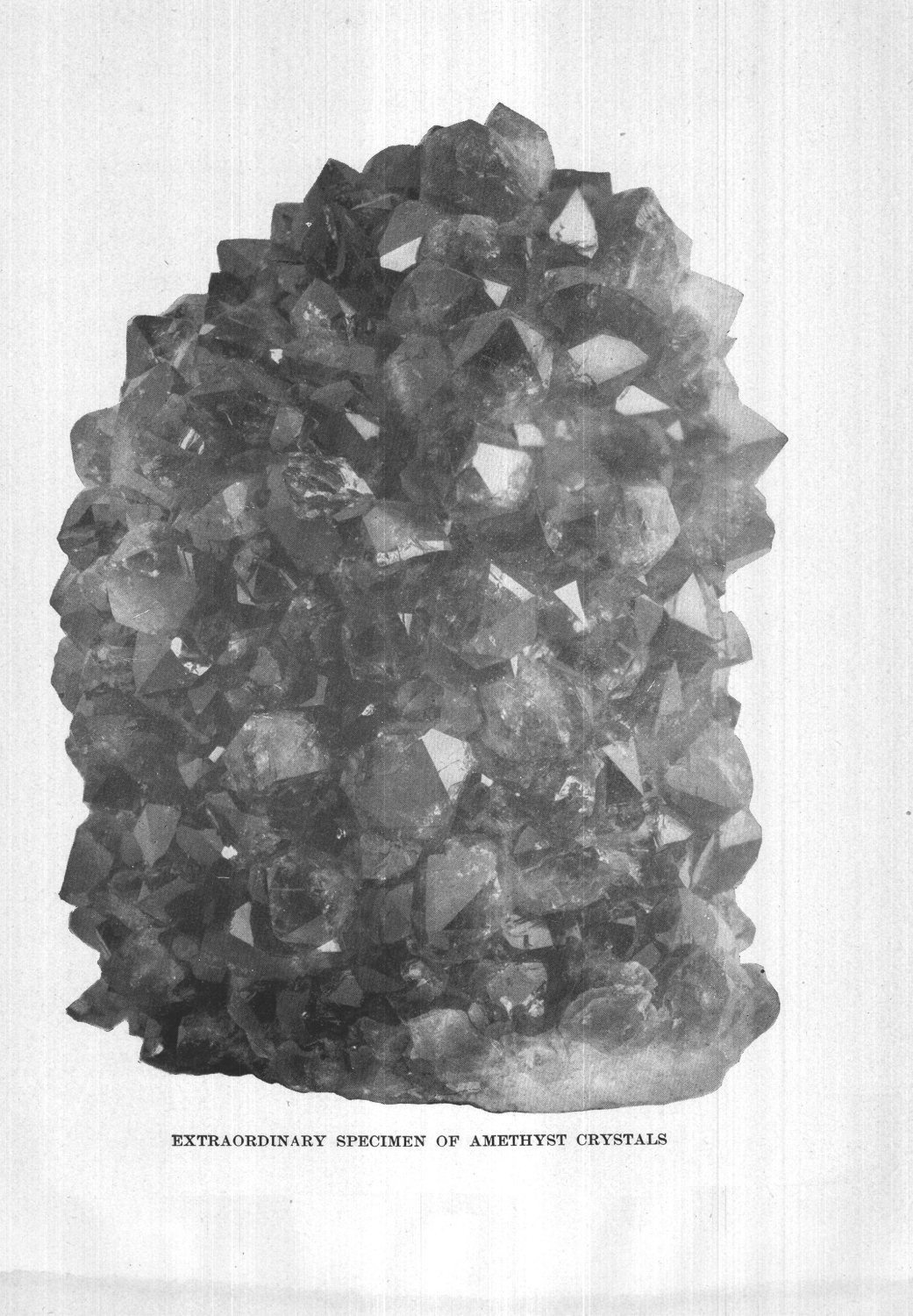 Extraordinary specimen of amethyst crystals