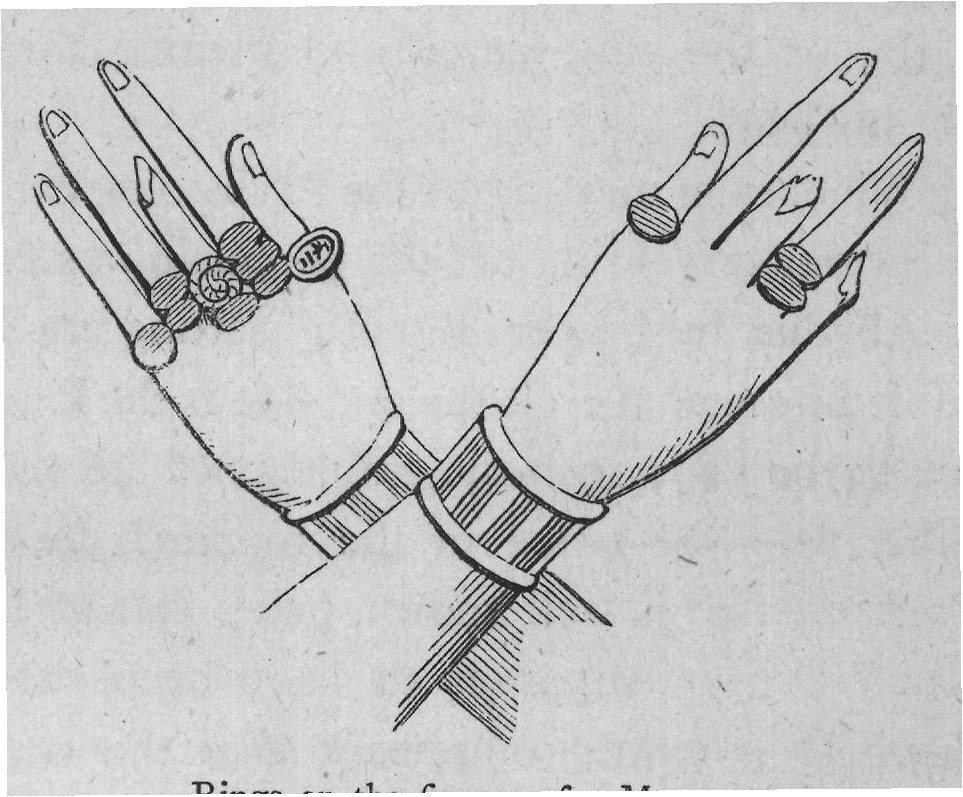 Rings on the fingers of a Mummy.
