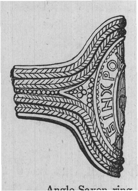 Anglo-Saxon ring, found near Bosington.