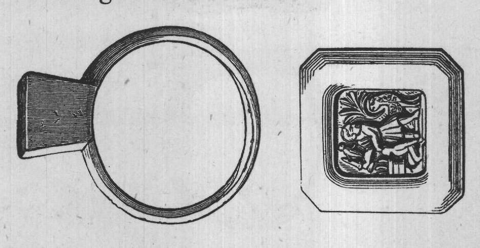 Bronze ring, formed as a circle of half-round metal,