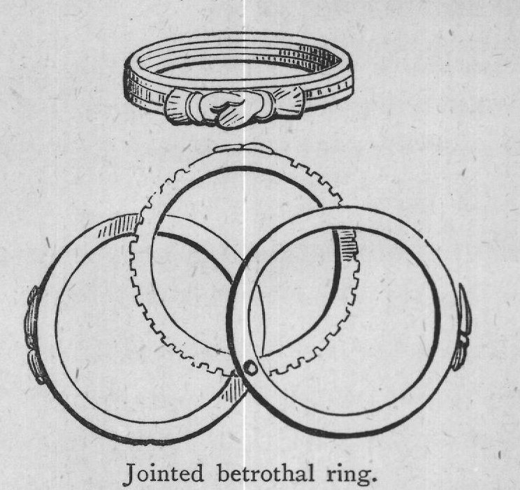 Jointed betrothal ring.