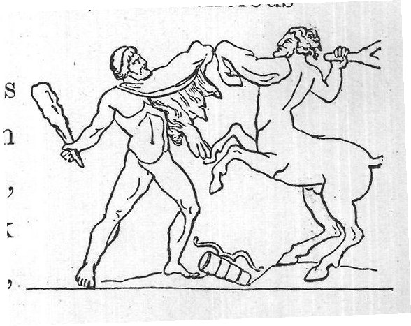 the neck and would have choked him, but Acheloüs