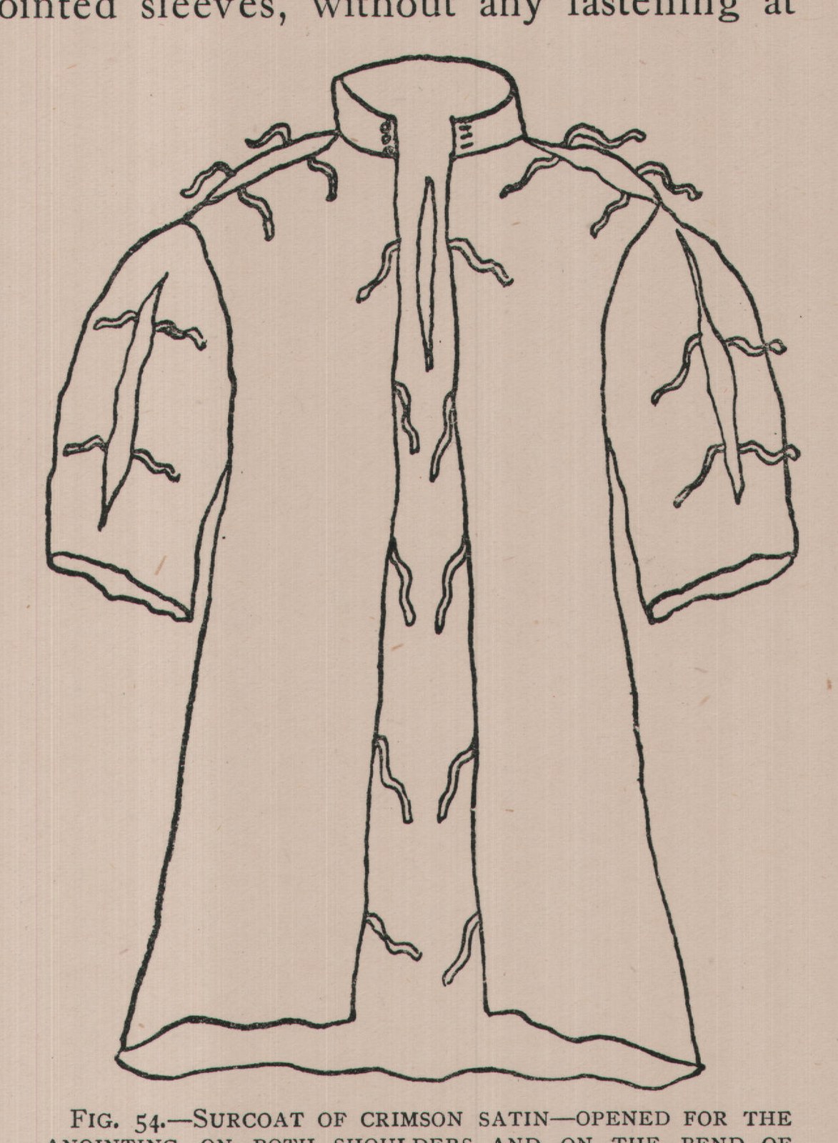 FIG. 54.-SURCOAT OF CRIMSON SATIN-OPENED FOR THE