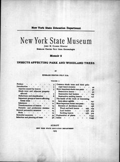 New York State Museum Memoir: Insects and Trees
